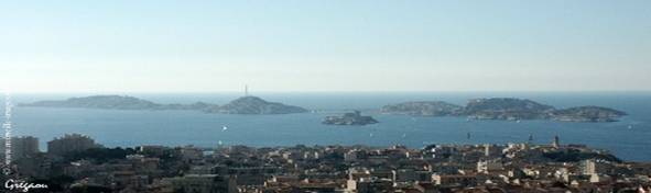 Vue des ïles du Frioul
